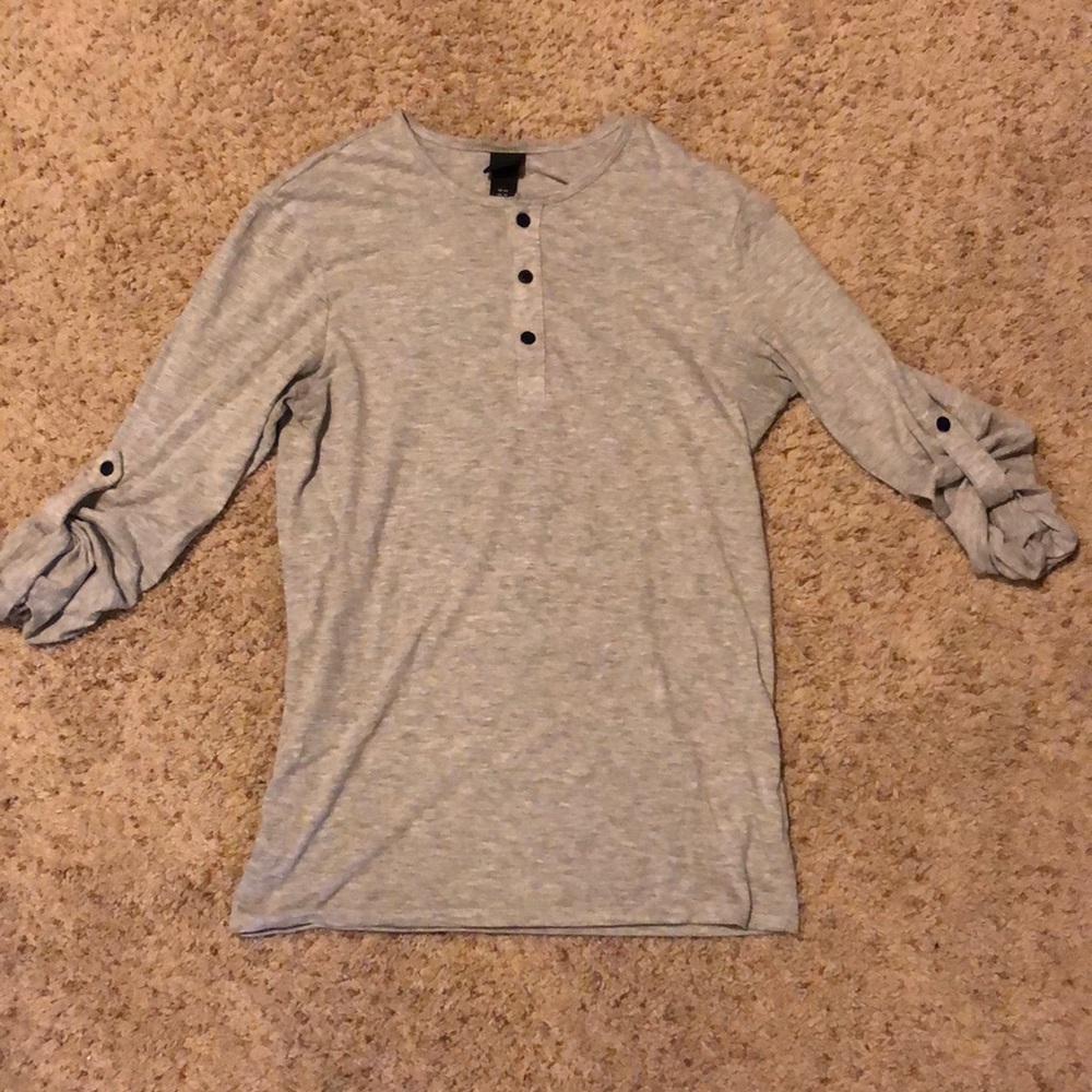 COPY - New H&M Gray Button Down Long Sleeve X-Sma…